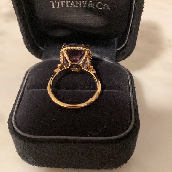 Tiffany & Co. Purple Amethyst Rose Gold Sparkler Cocktail Ring - Picture 3 of 4